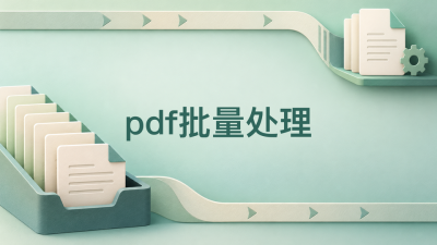 pdf批量处理