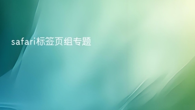 safari标签页组