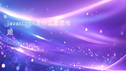 javascript是什么意思