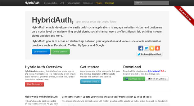 Hybrid Auth：通过微博/社交网站和ID来提供验证功能实现同步登录网站功能