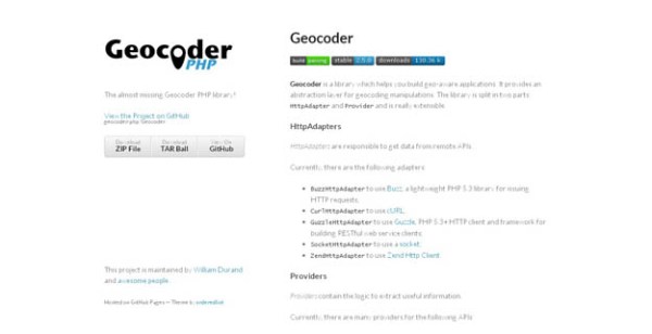 Geocoder：一个帮助我们建立地理感知应用程序的php类库