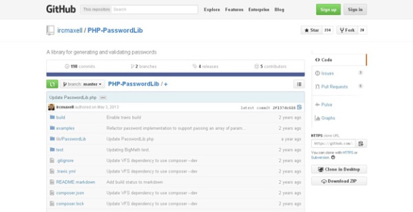 PHP Password Lib：一个目标是为所有的加密提供一个包容各方的加密php库