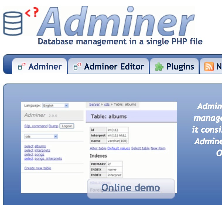 Adminer.php