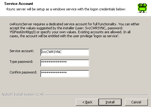 服务器数据同步 服务器端 cwRsync_Server_2.1.5_Installer