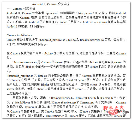 Android的Camera系統分析 中文WORD版