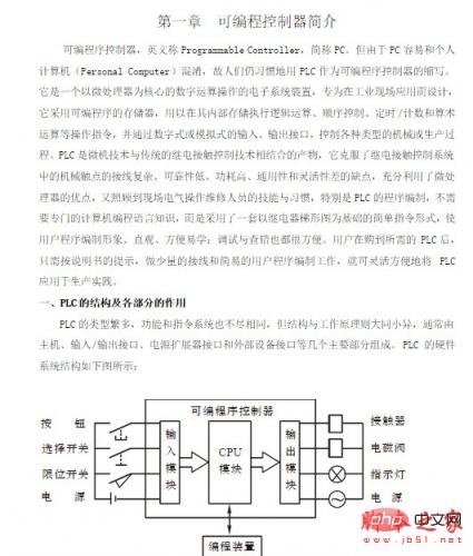 PLC 프로그래밍에 대한 기본 지식 중국어 문서 버전