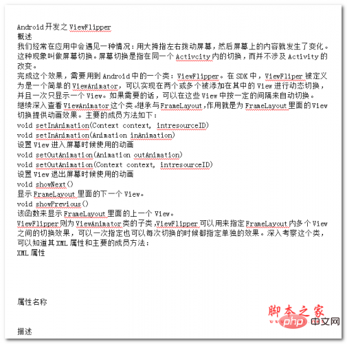 Android 개발용 ViewFlipper WORD 버전