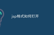How to open jsp format