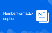 NumberFormatException