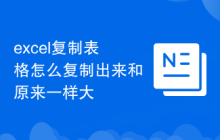 excel復(fù)制表格怎么復(fù)制出來和原來一樣大