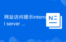 网站访问提示internal server error的原因