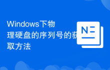 Windows下物理硬盘的序列号的获取方法