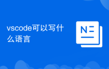 vscode可以写什么语言