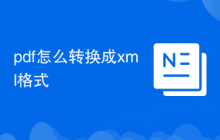 pdf怎么轉(zhuǎn)換成xml格式
