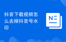 抖音下載視頻怎么去掉抖音號(hào)水印