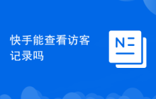 快手能查看访客记录吗