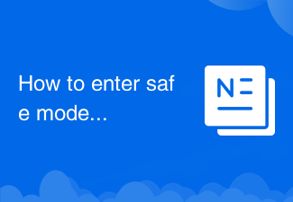 How to enter safe mode on laptop