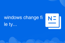 Windows change le type de fichier