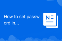 How to set password in windows