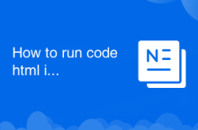 Bagaimana untuk menjalankan kod html dalam vscode
