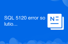 SQL 5120-Fehlerlösung