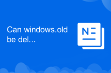 Windows.old peut-il être supprimé ?
