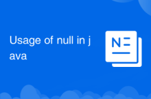 Usage of null in java
