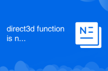 direct3d function is not available