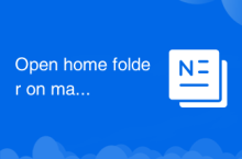 Open home folder on mac