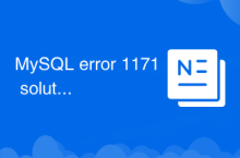 MySQL error 1171 solution