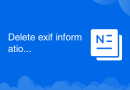 Delete exif information