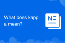 What does kappa mean?