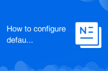 How to configure default gateway