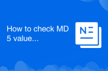 How to check MD5 value