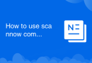 How to use scannow command