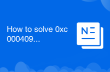 How to solve 0xc000409 error