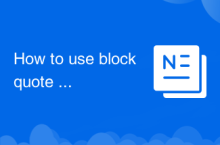 How to use blockquote tag