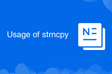 Usage of strncpy