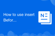 How to use insertBefore in javascript