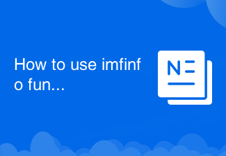 How to use imfinfo function