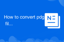 How to convert pdg files to pdf