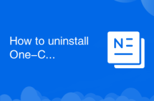 How to uninstall One-Click Restore