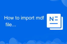 How to import mdf files into database