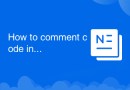How to comment code in html