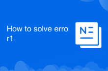 How to solve error1