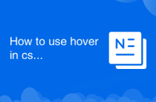 How to use hover in css