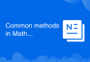 Common methods in Math class