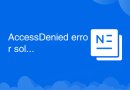 AccessDenied error solution
