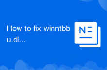 How to fix winntbbu.dll missing