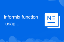 informix function usage